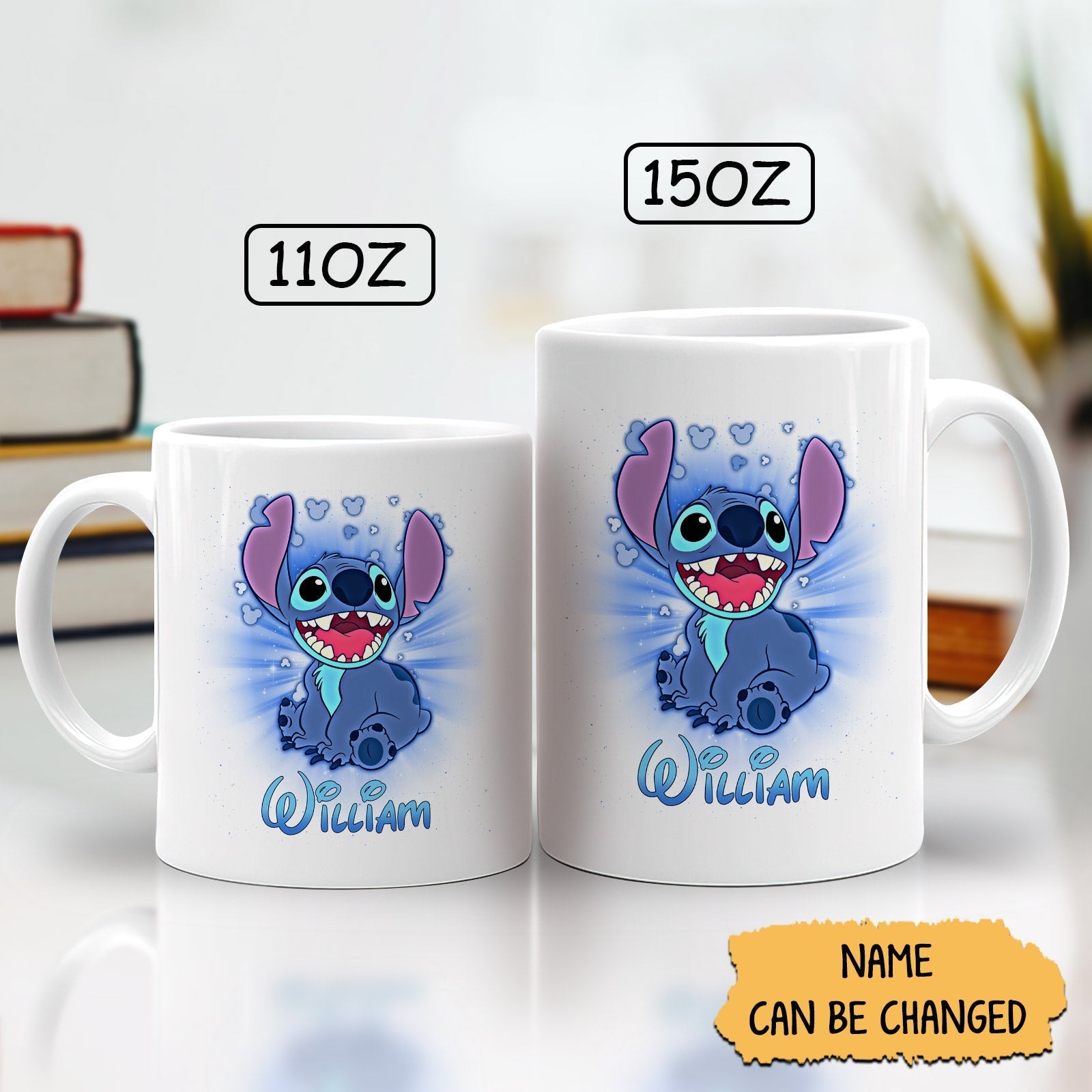 Unique cartoon coffee mug featuring a playful character with customizable name option for personalized gifts