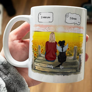 Custom coffee mug featuring a woman and dog with quotes, perfect unique gifts for pet owners