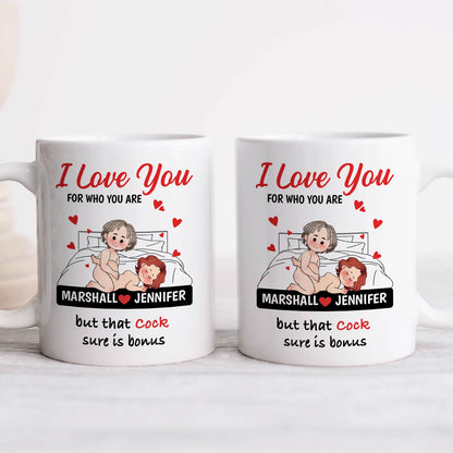 Personalized couples mugs with romantic design, unique romantic gift for partner to express love