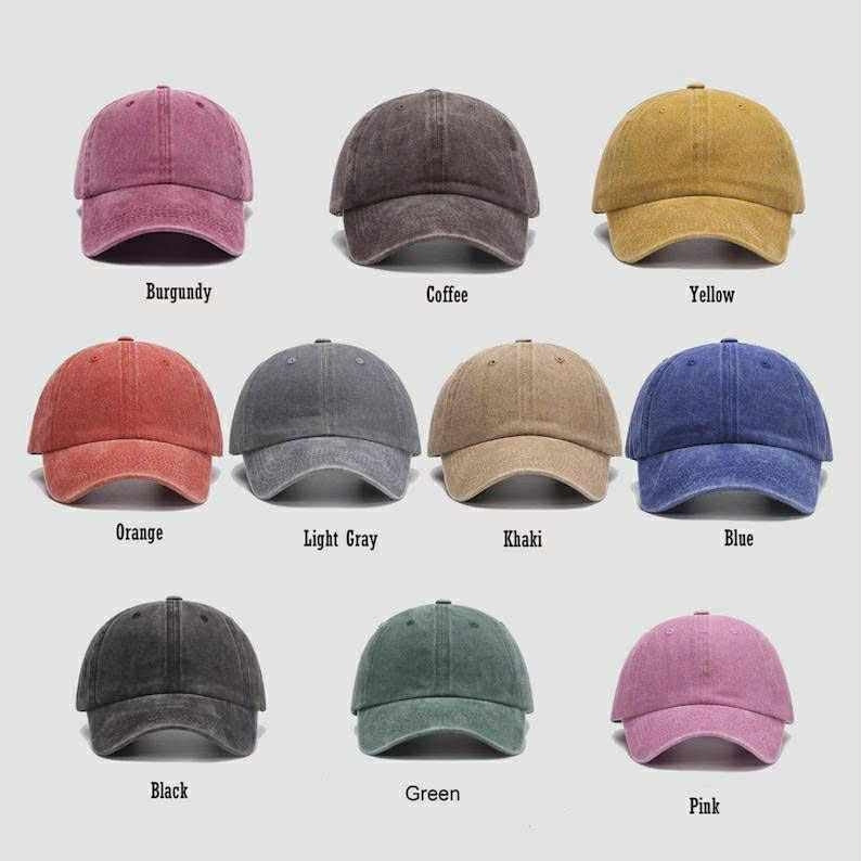 Collection of US 250th anniversary cap in multiple colors including burgundy coffee yellow orange and blue