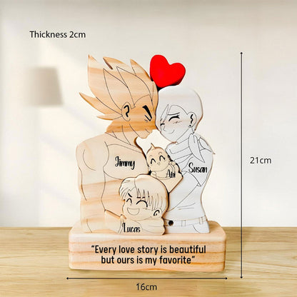 Family - Vegeta Family - Personalized Wooden Puzzle